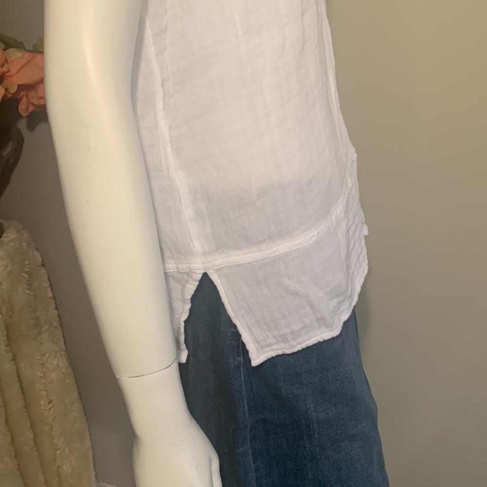 Michael Stars sleeveless white gauze top S - Picture 4 of 7